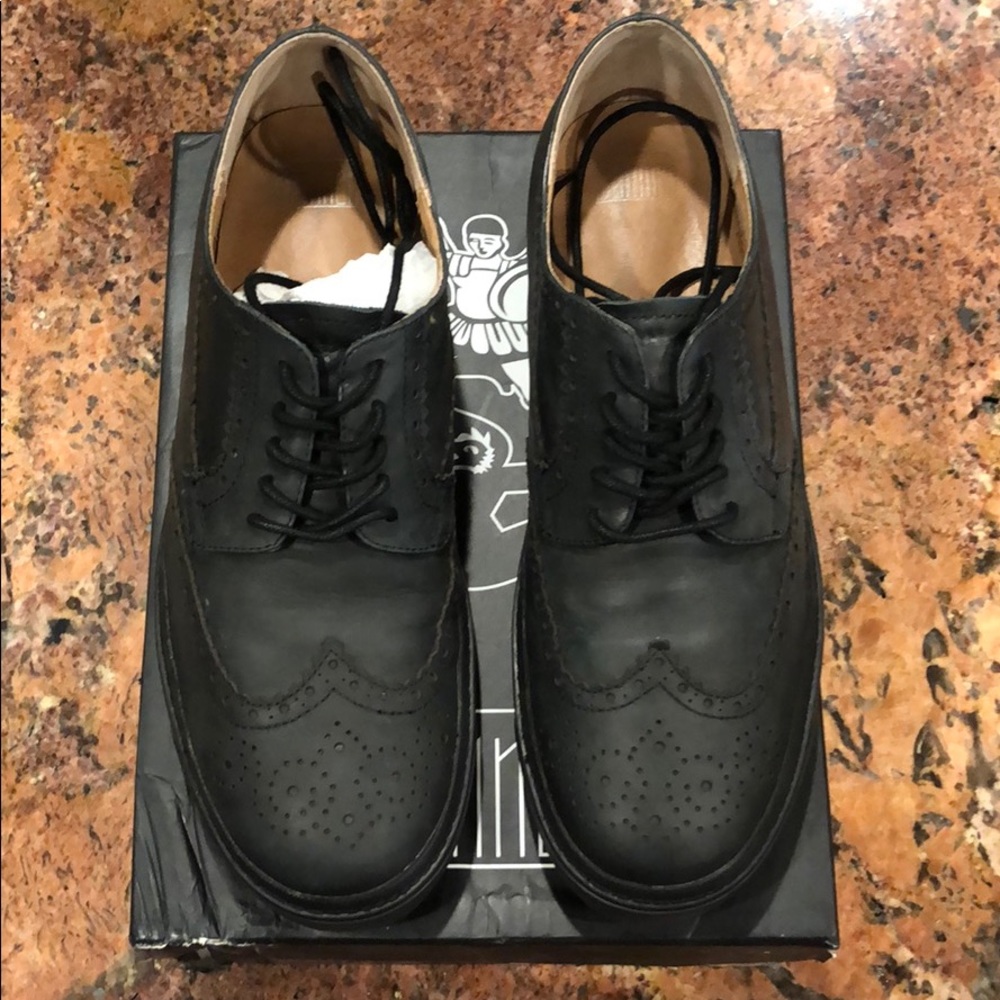 The Damned Piano-Man Black Men’s Leather Sneakers